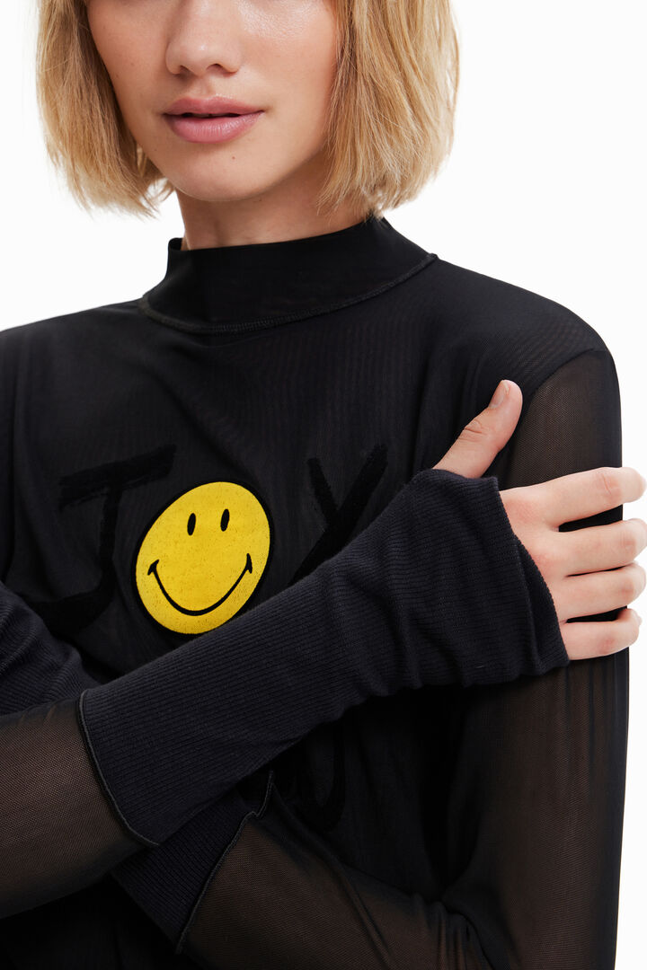 T-shirt met tule en Smiley | Desigual