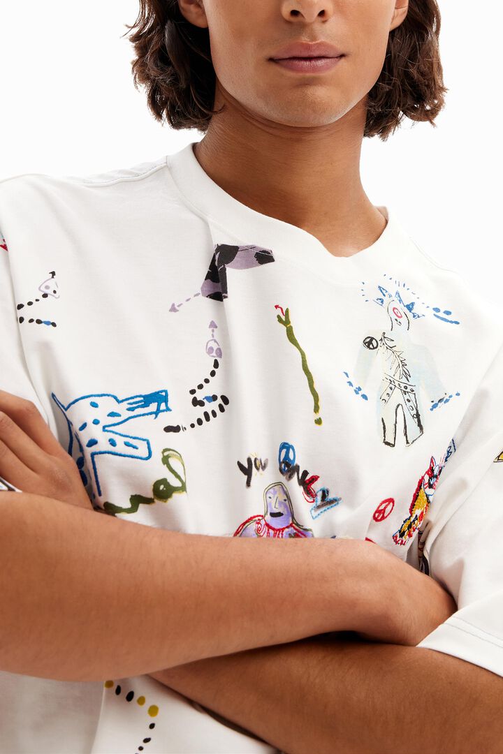 Short-sleeved animal t-shirt. | Desigual