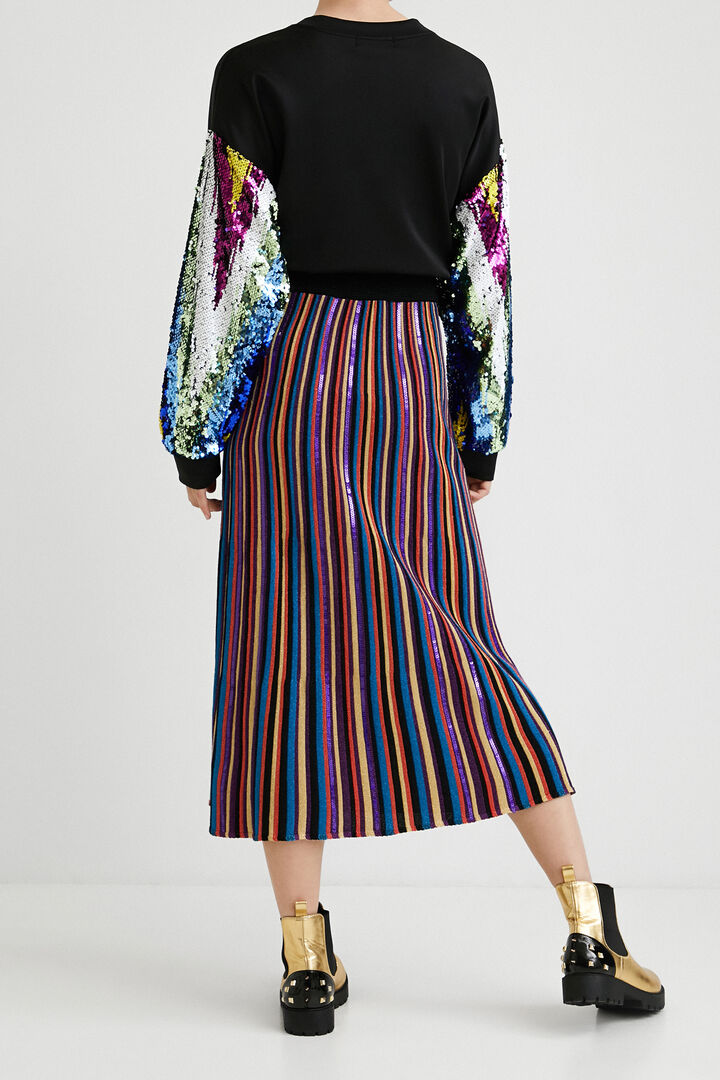 Falda midi rayas | Desigual