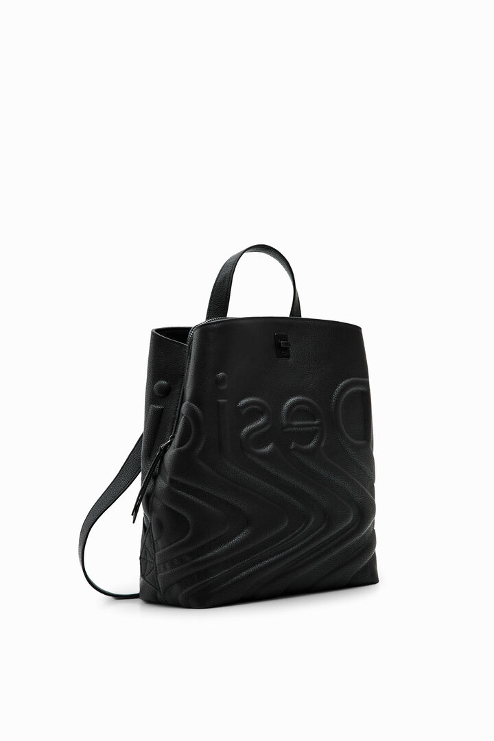 Mochila pequeña logo relieve | Desigual