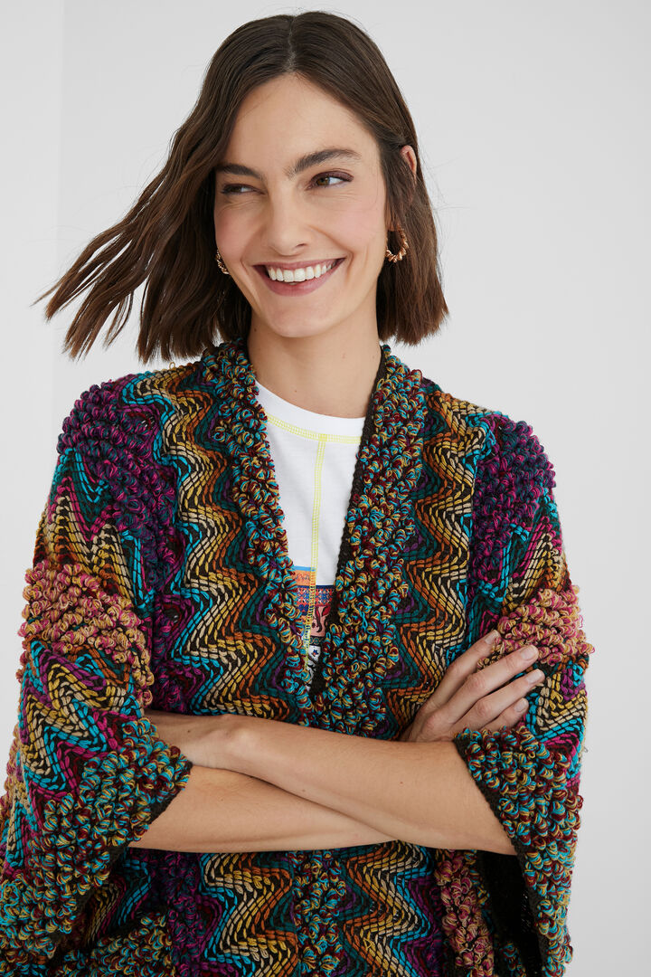 Poncho kaftán punto | Desigual