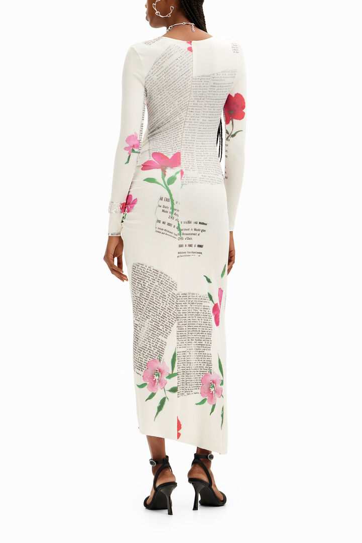 Abito midi aderente testo | Desigual