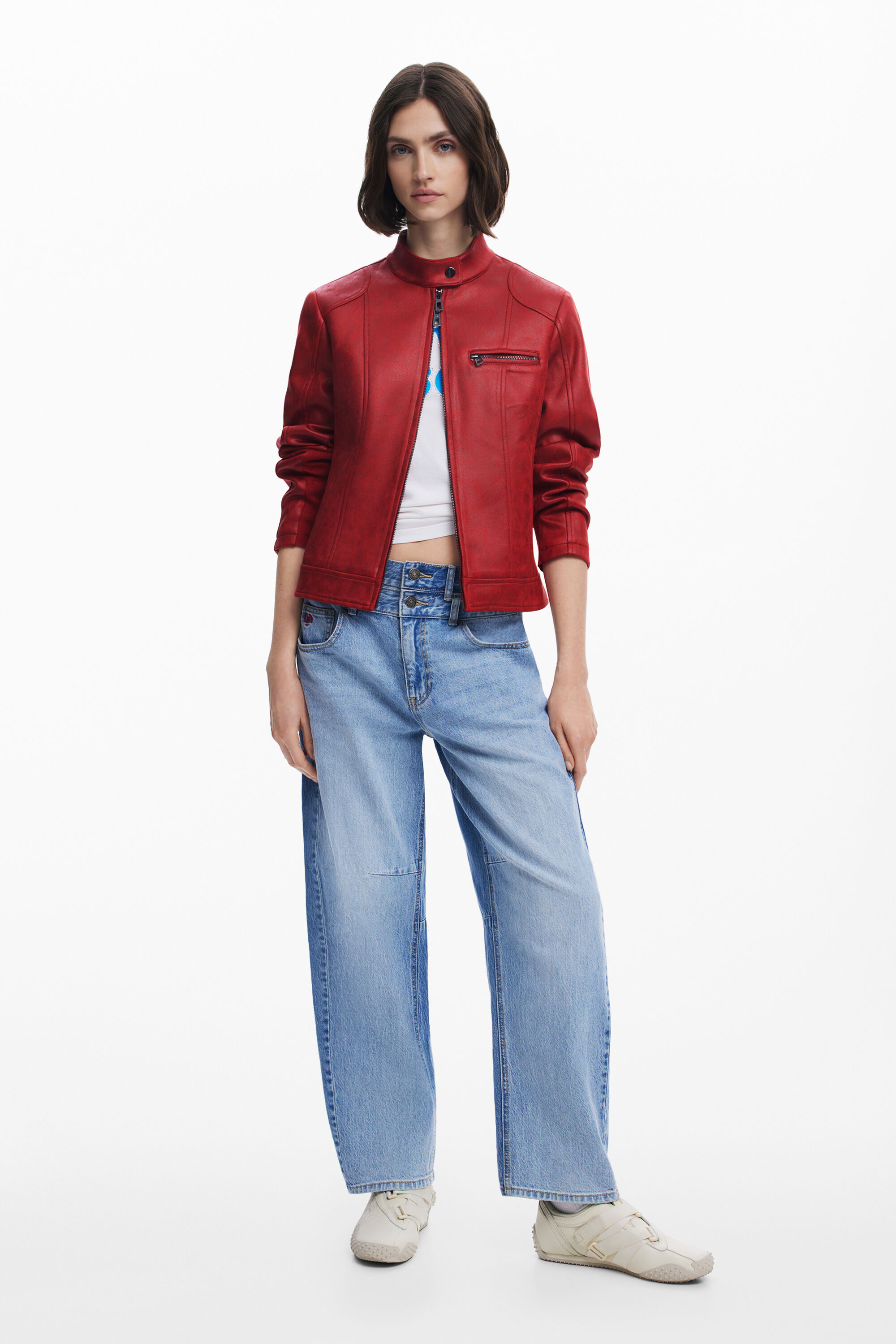 Mandarin collar jacket Women's I Desigual.com