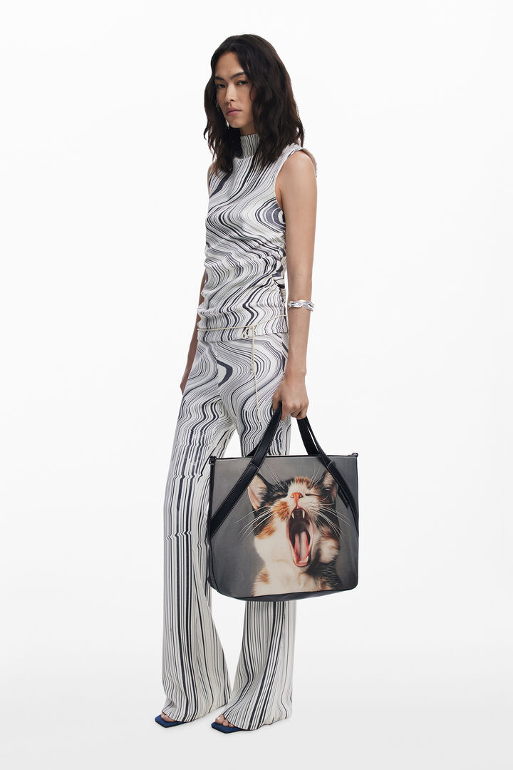 Bolso shopper gato grande | Desigual