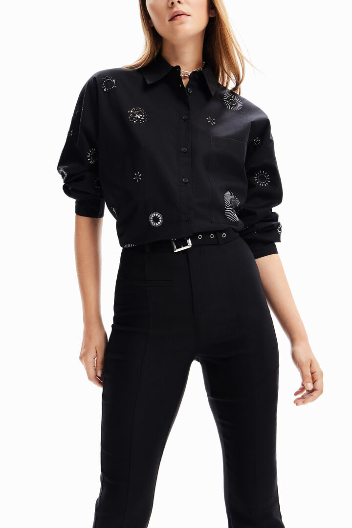 Belted flare trousers | Desigual