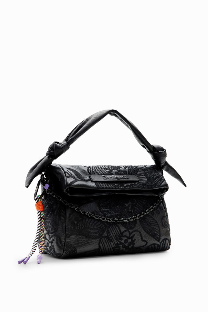 Midsize floral embroidery bag | Desigual