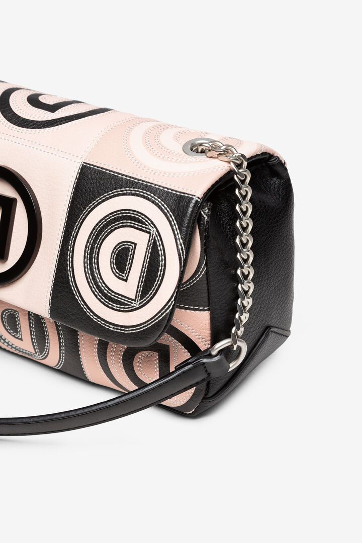 Bolso de patchwork en logomanía | Desigual