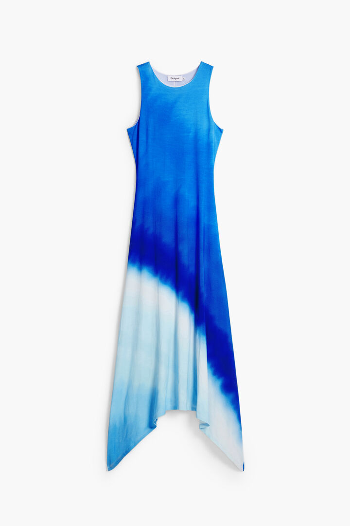 Tie-dye ruched dress
