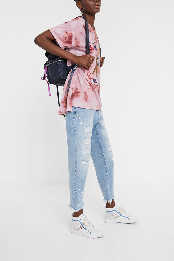 Faded effect LOVE blouse | Desigual
