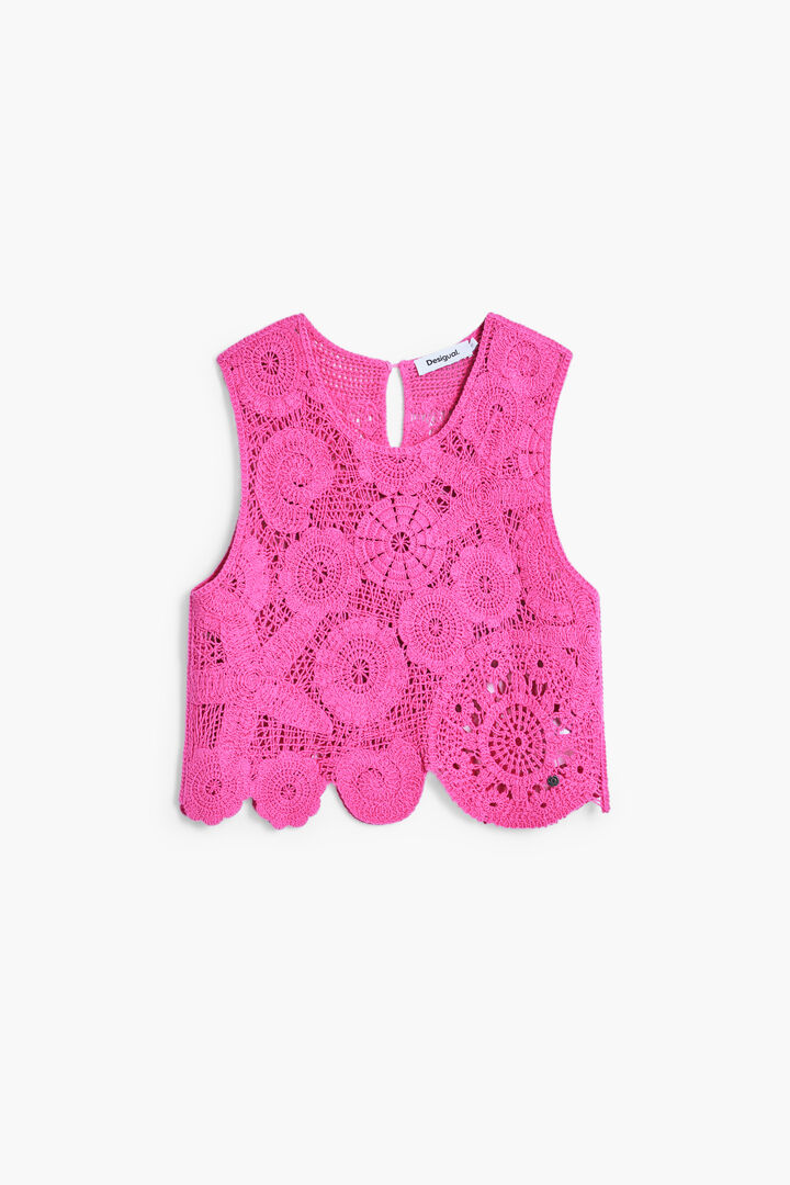Cropped crochet top | Desigual