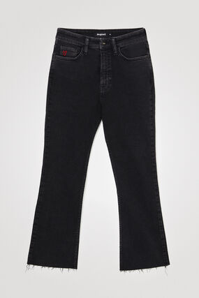 Flared ankle grazer jeans