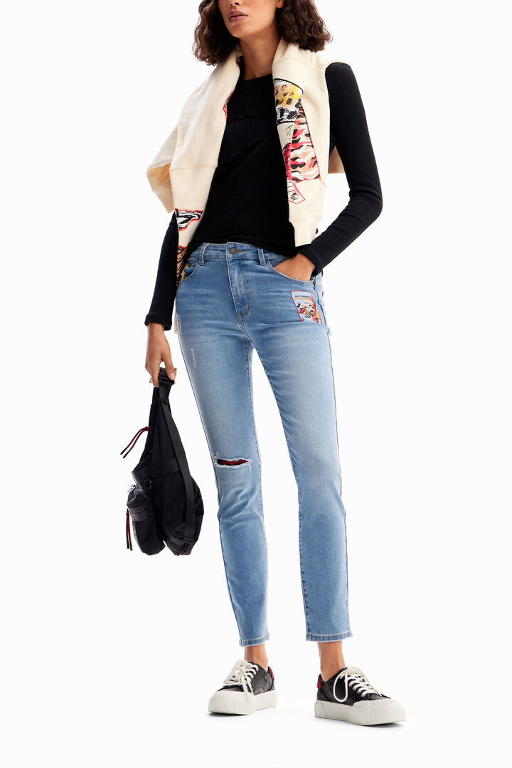Vaqueros Slim push-up Mickey Mouse | Desigual