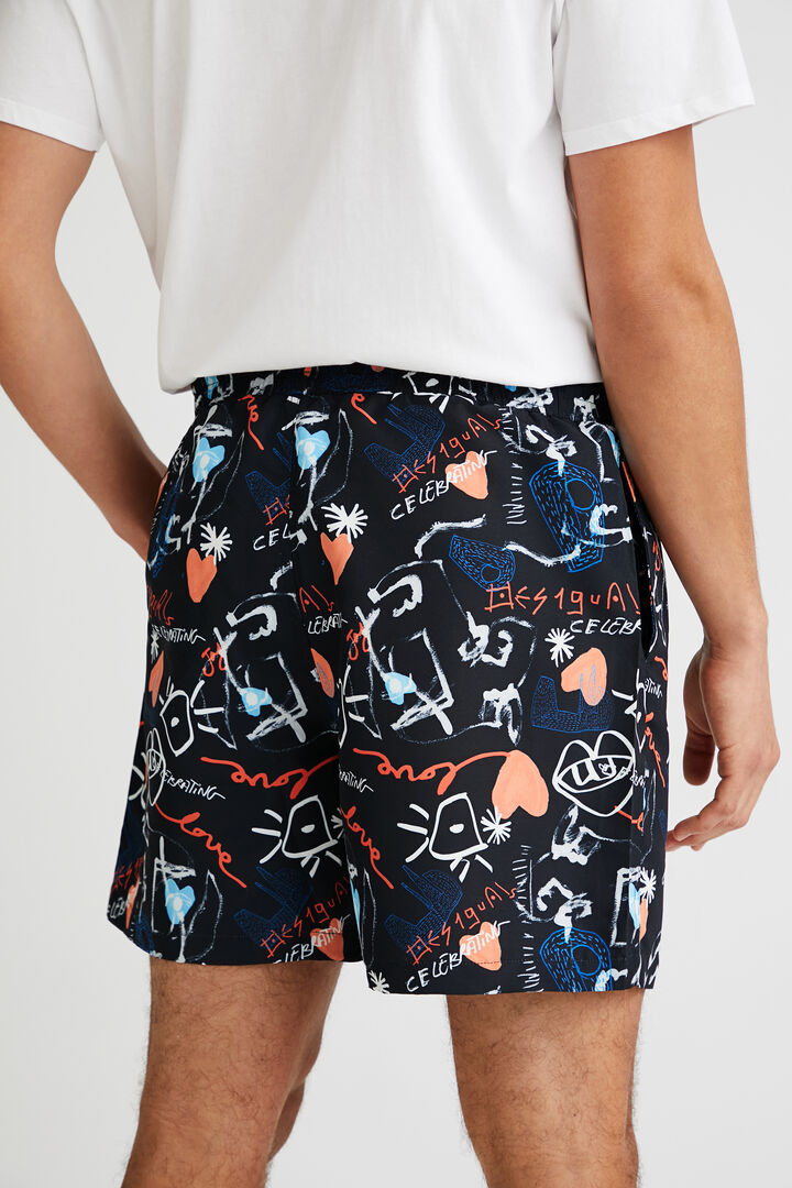 Arty printed swim shorts | Desigual