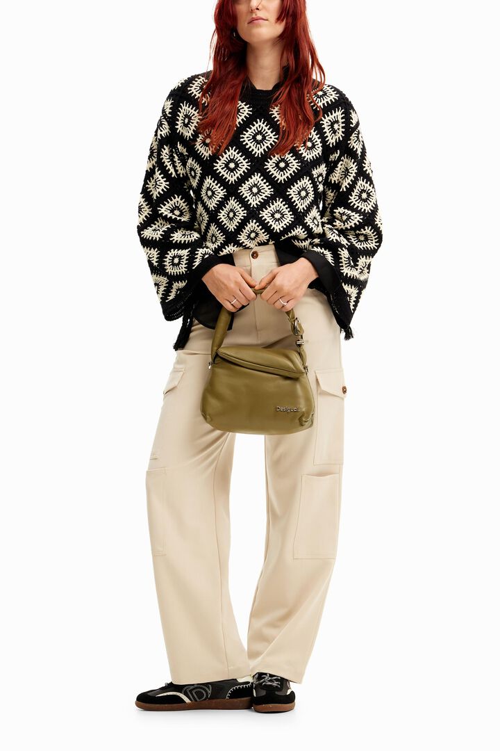 Crochet jumper with geometric patterns | Desigual