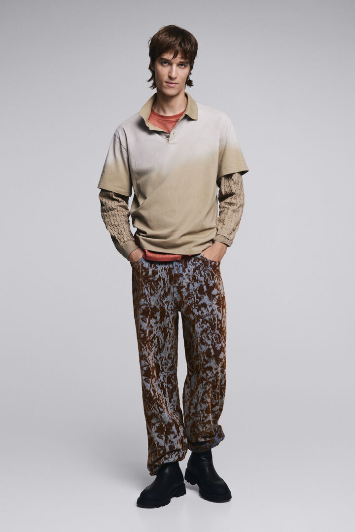 Double long-sleeve polo shirt | Desigual