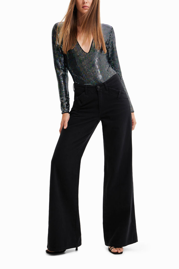 Body manga larga iridiscente | Desigual