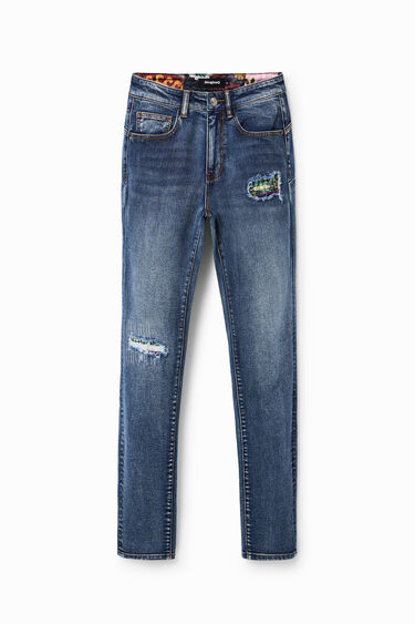 Vaqueros Slim push-up rotos | Desigual