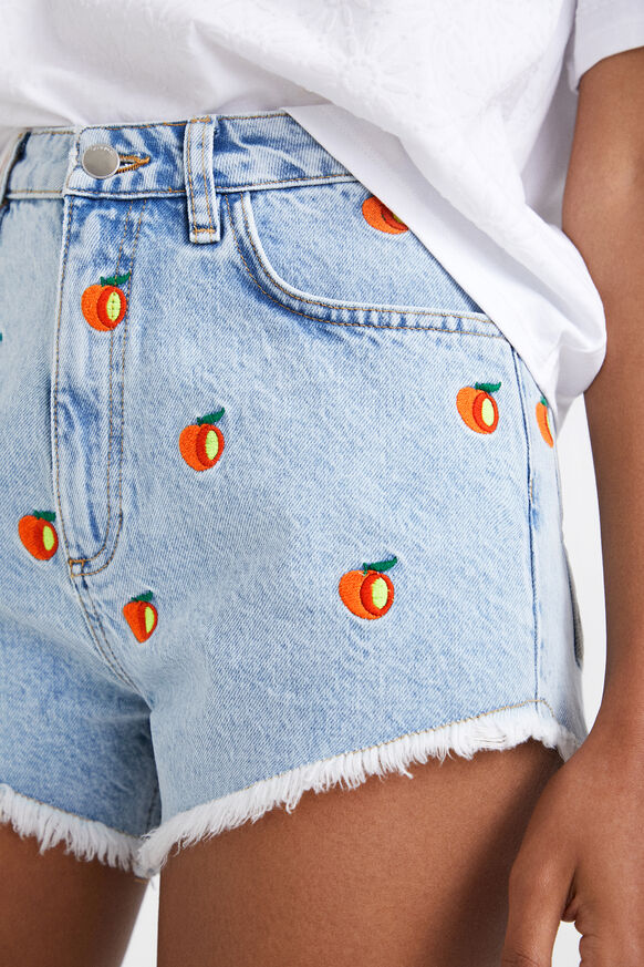 Denim fruit shorts | Desigual