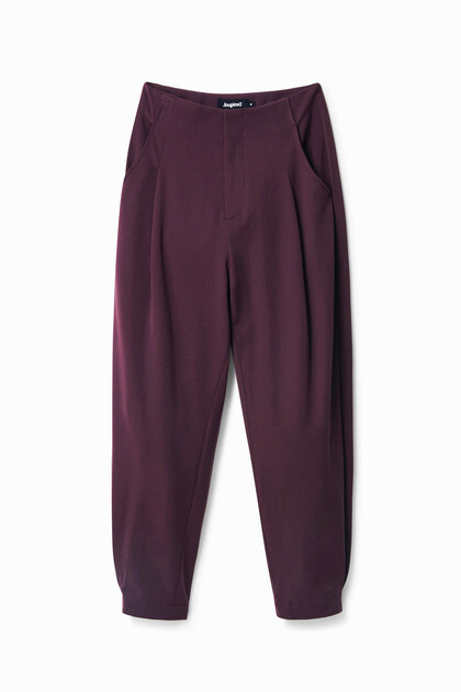 Cropped slouchy trousers