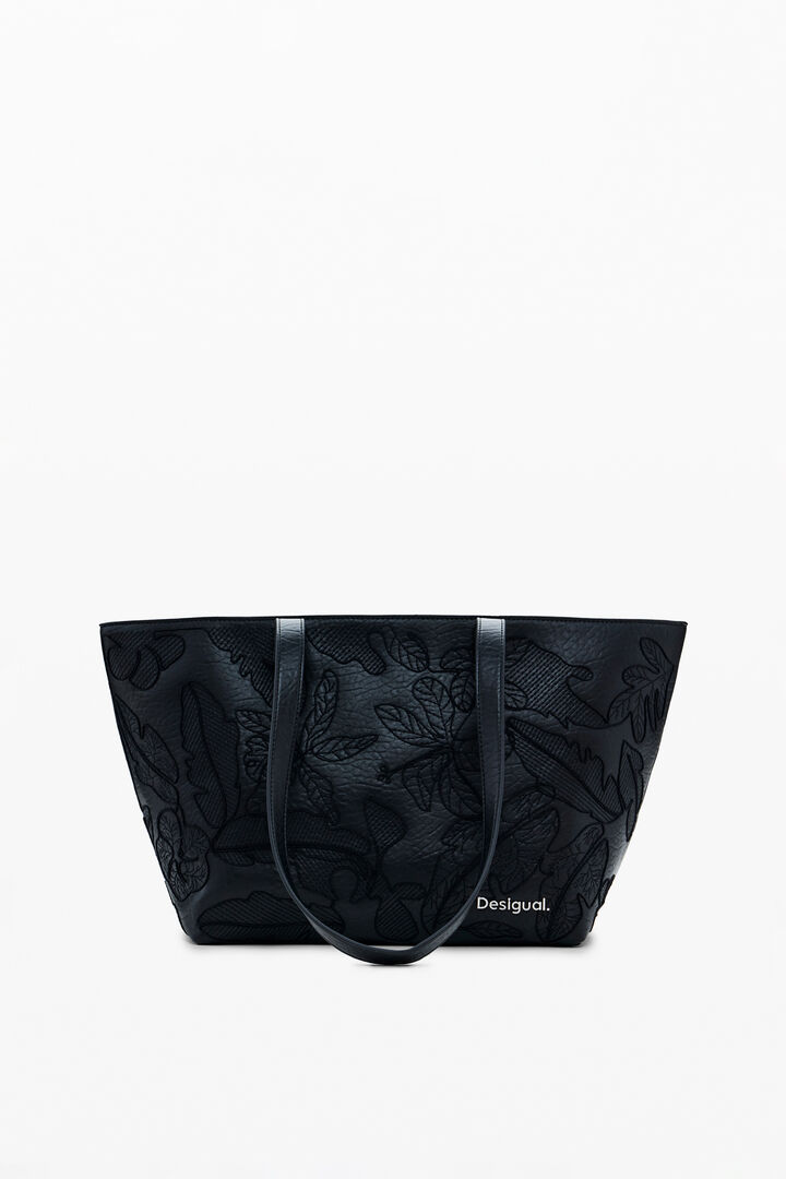 Grote geborduurde shopper tas | Desigual