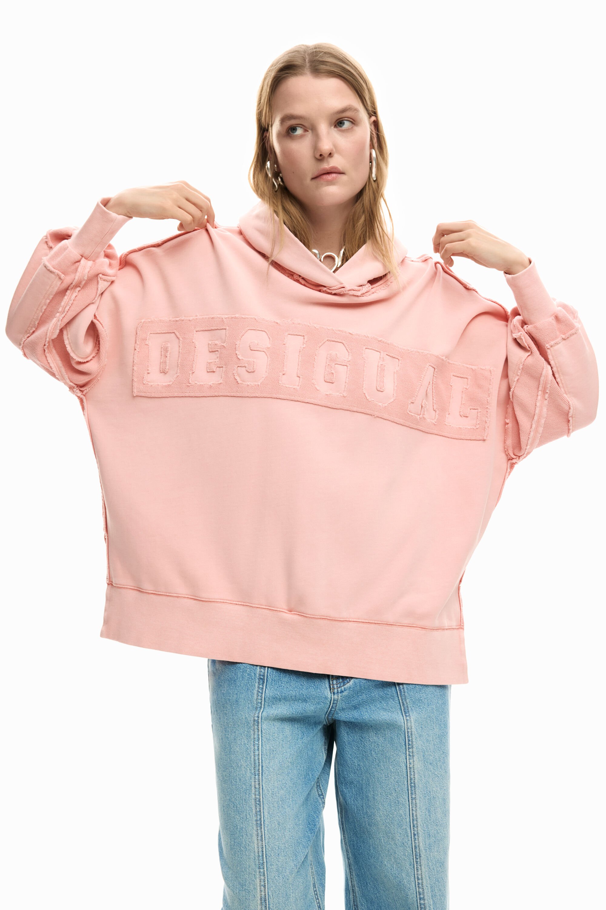 Desigual Geborduurde sweatshirt met logo - BLUE