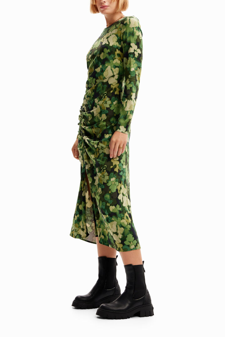 Vestit midi frunzit | Desigual