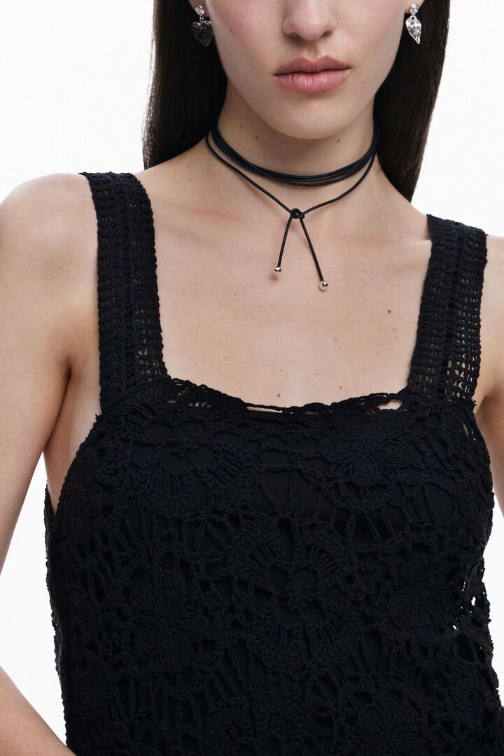 Vestido mini de croch&ecirc;