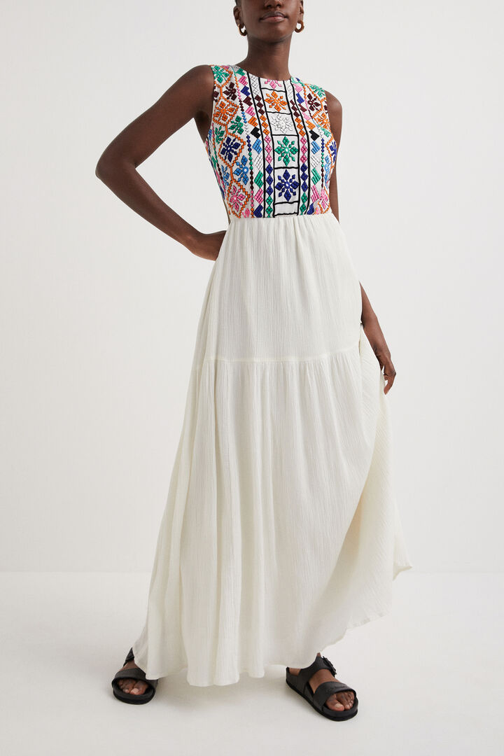 Oldalt kivágott maxi ruha | Desigual