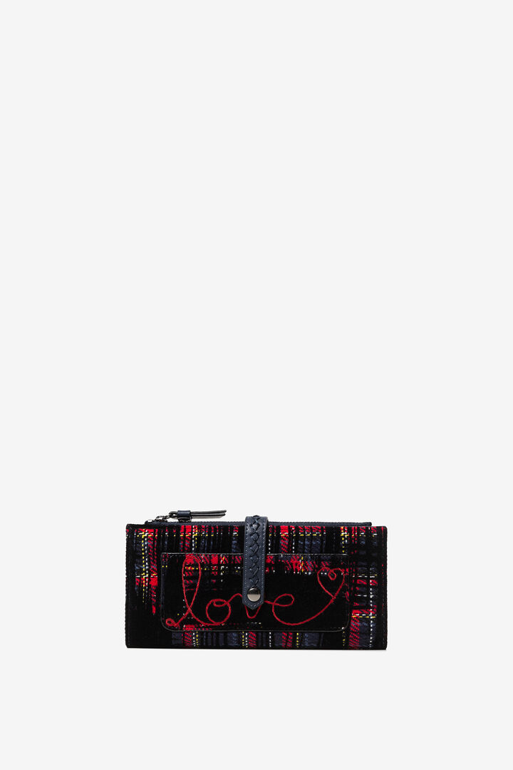 Rectangular tartan coin purse | Desigual