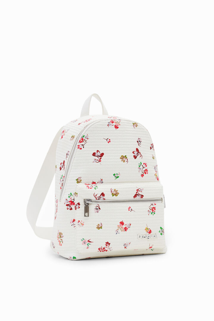 S textured floral backpack