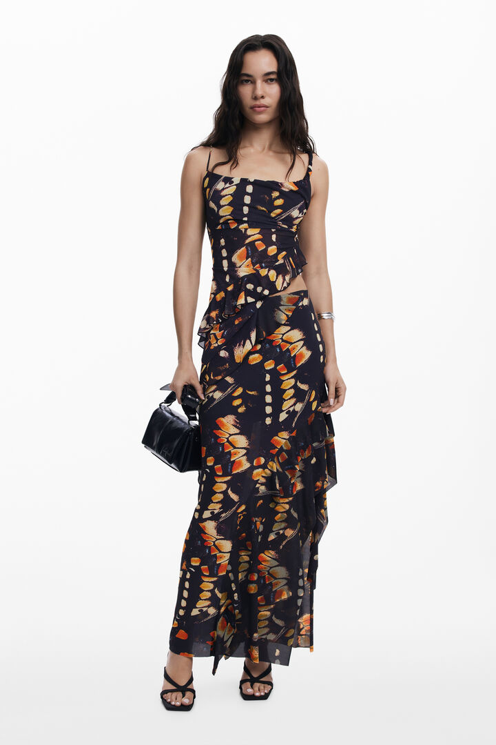 Mouwloos T-shirt met vlinders | Desigual