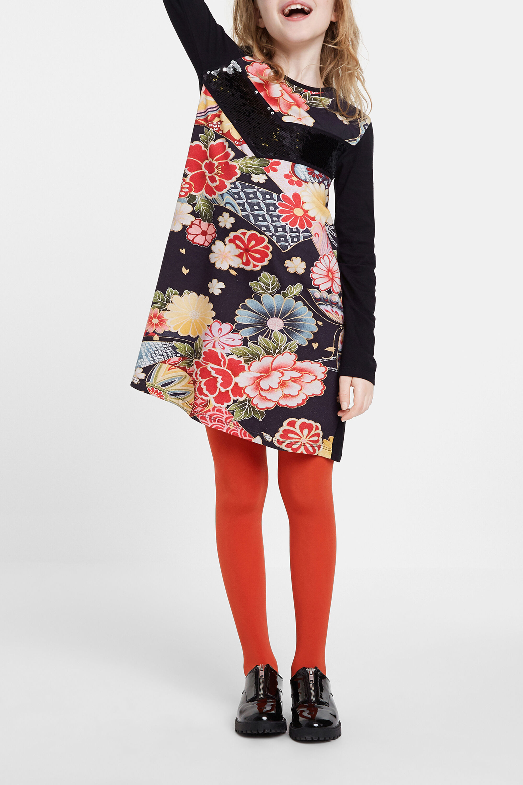 Robe fleurie sequins r versibles Desigual