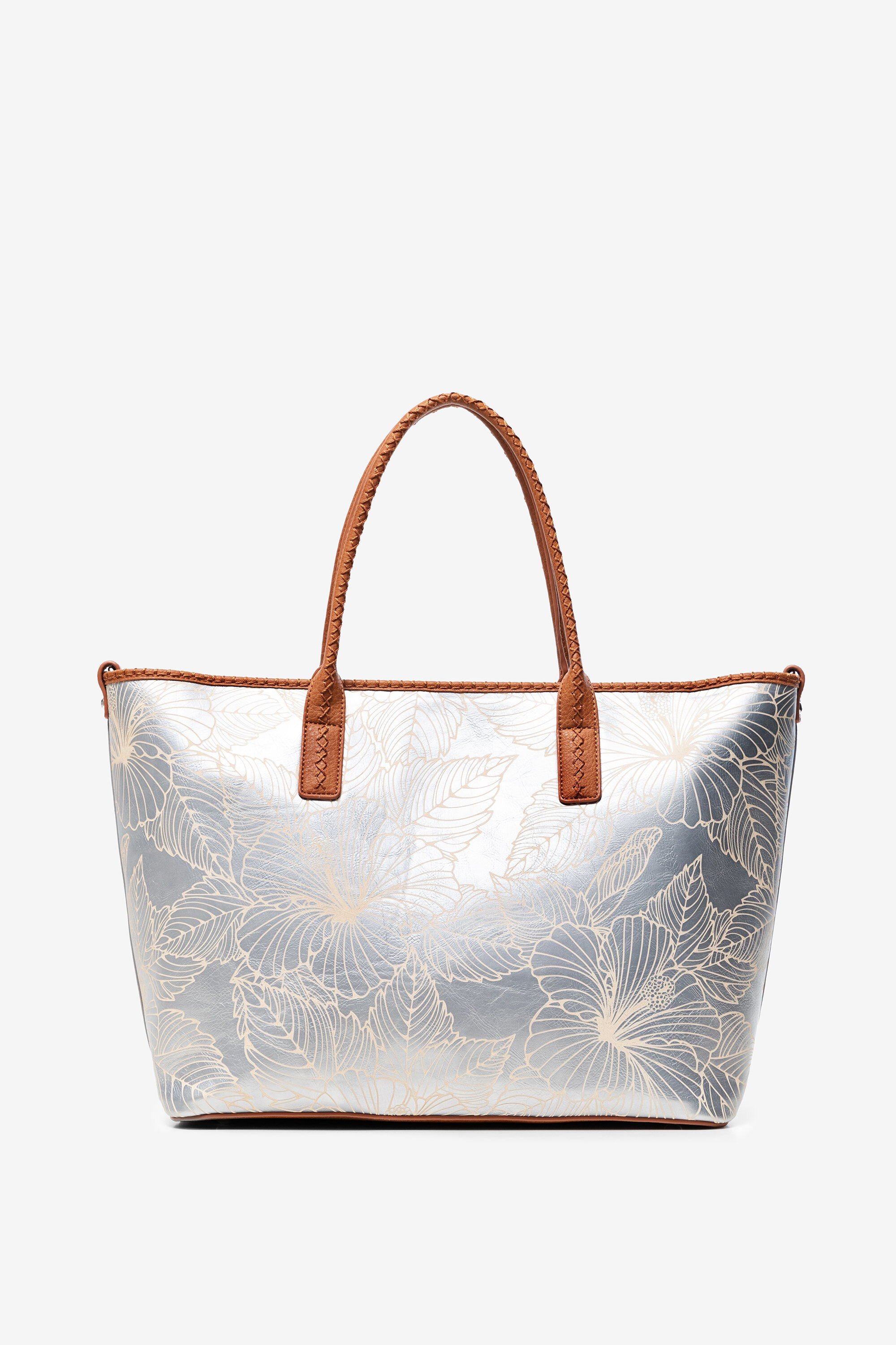 White shop silver bag