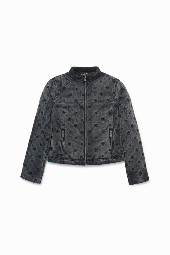Quilted denim jacket