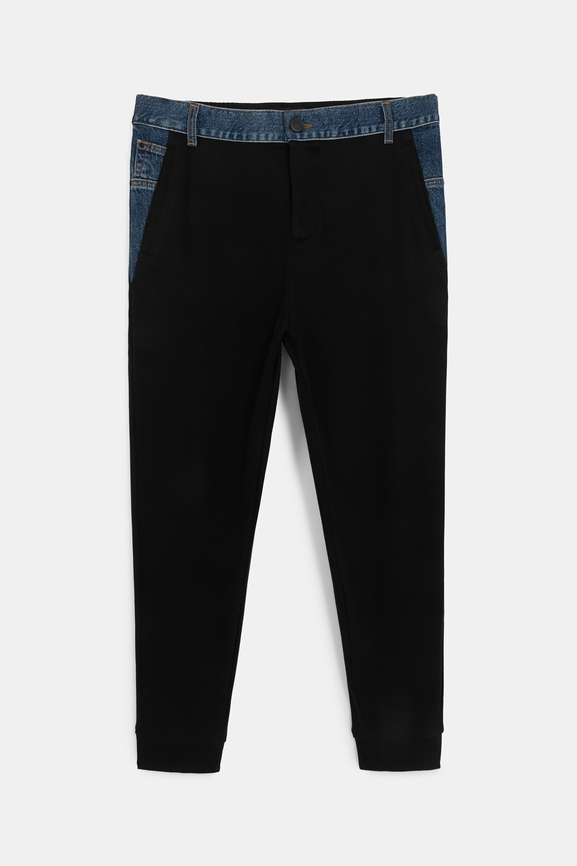 Desigual Jogging Trousers Plush Denim In Black