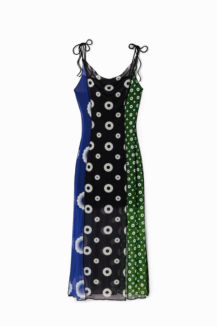 Geometric midi slip dress