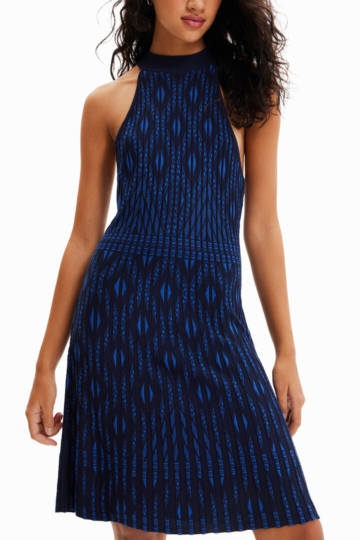 Robe courte maille géométrique | Desigual