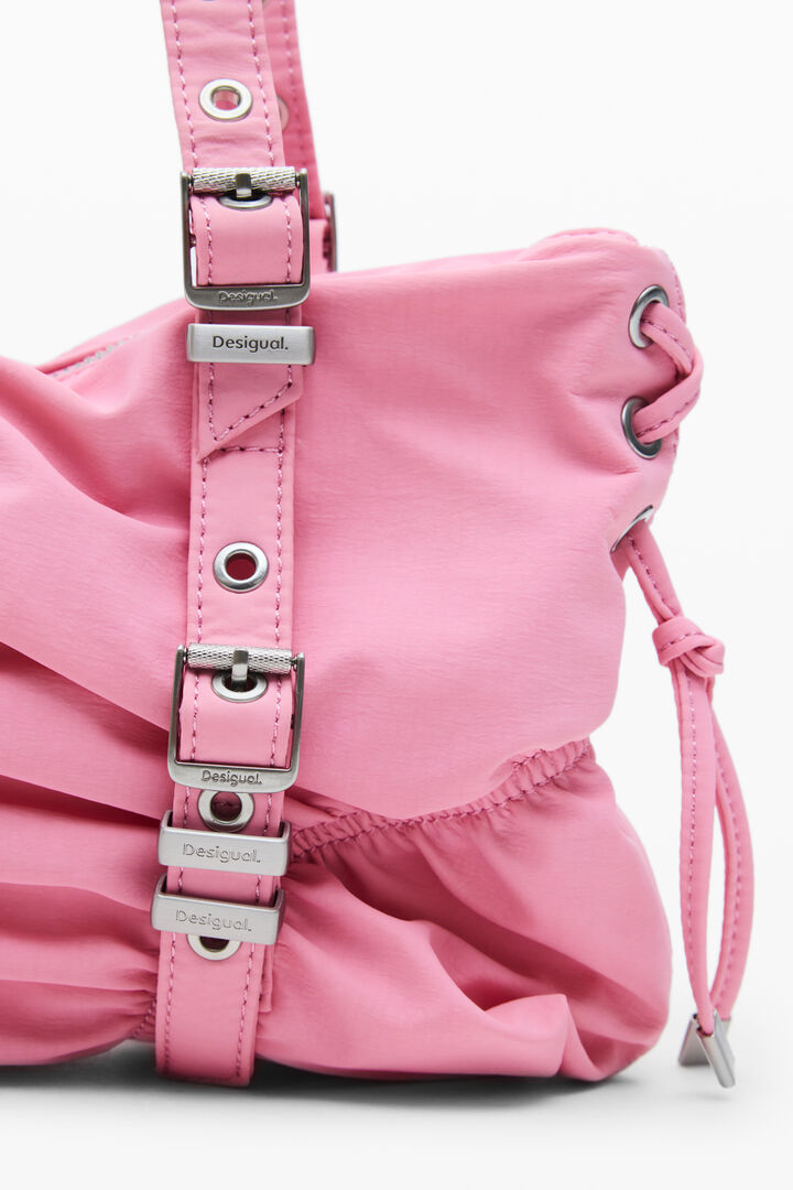 Mittelgroße Tasche mit Schnallen aus Nylon | Desigual