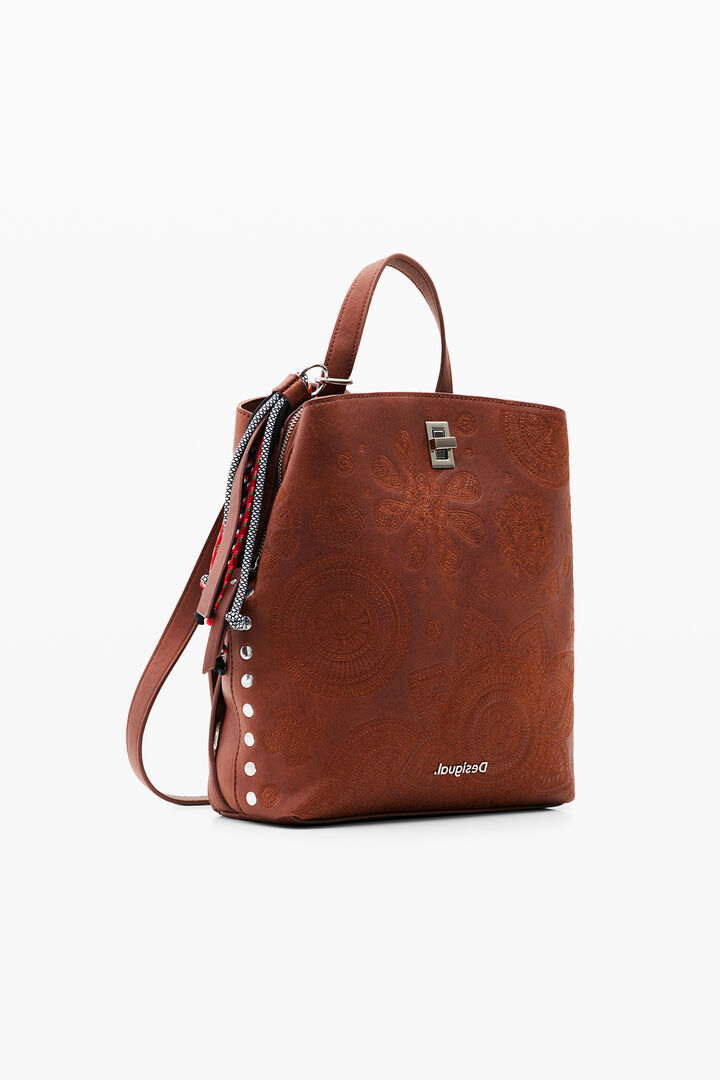 Small leather effect backpack | Desigual