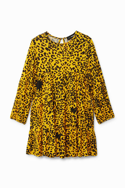 Robe trapèze léopard
