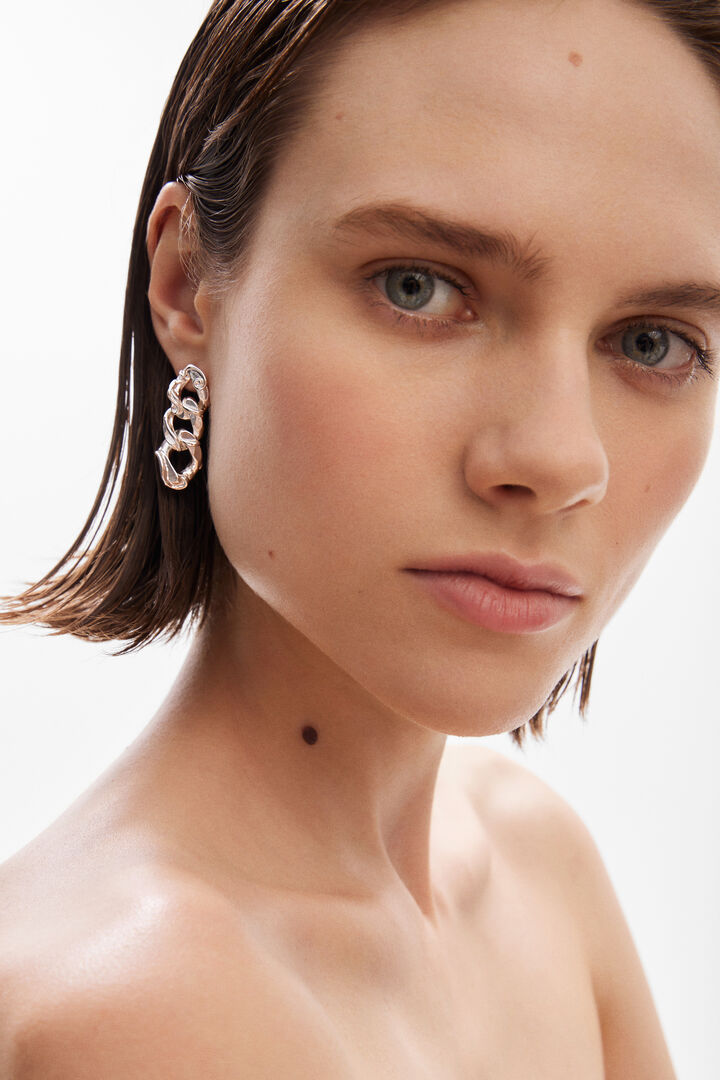 Zalio gold-plated chain earrings | Desigual