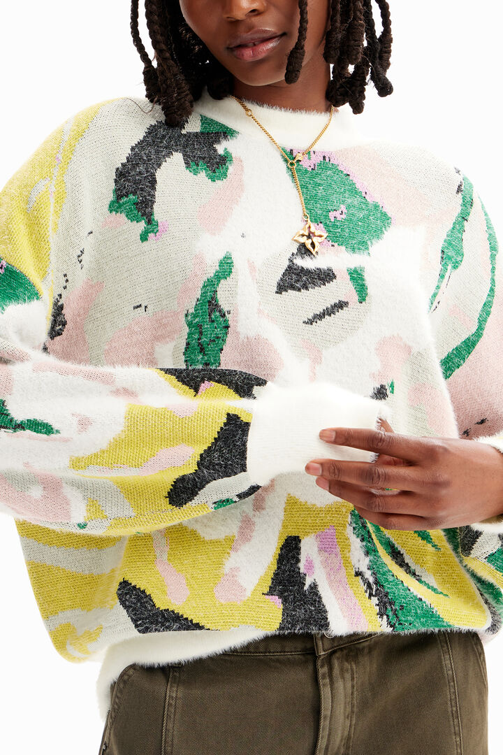 Predimenzionirani pulover s umjetničkim printom | Desigual