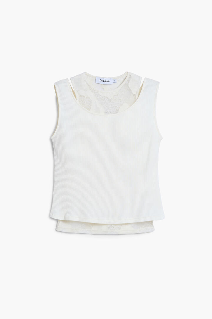 Camiseta doble sin mangas | Desigual