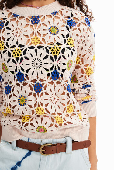 Jersei ganxet flors | Desigual