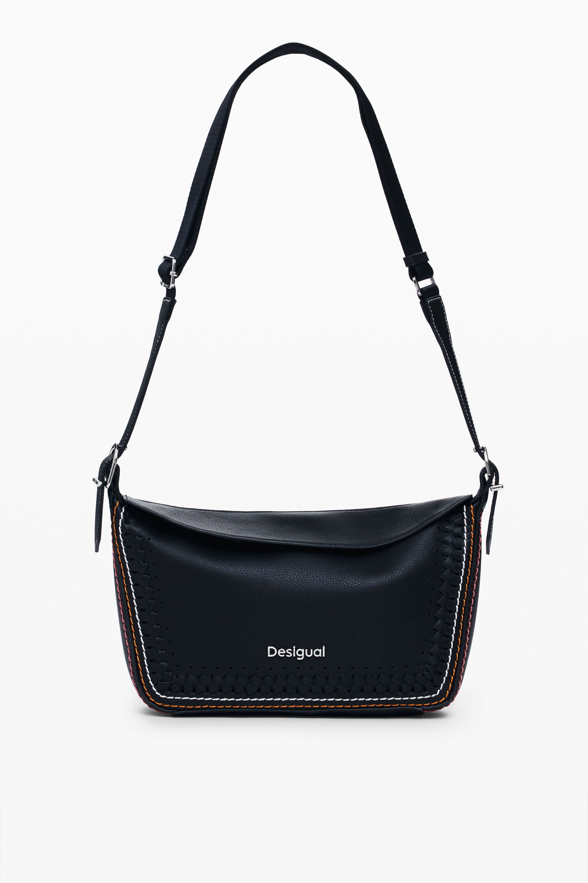 Desigual Bag With Braided Details In Black