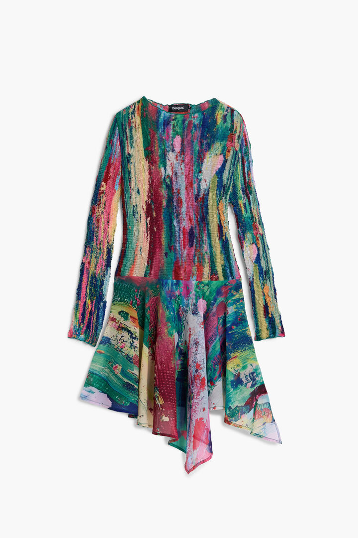Ruched asymmetrical dress | Desigual