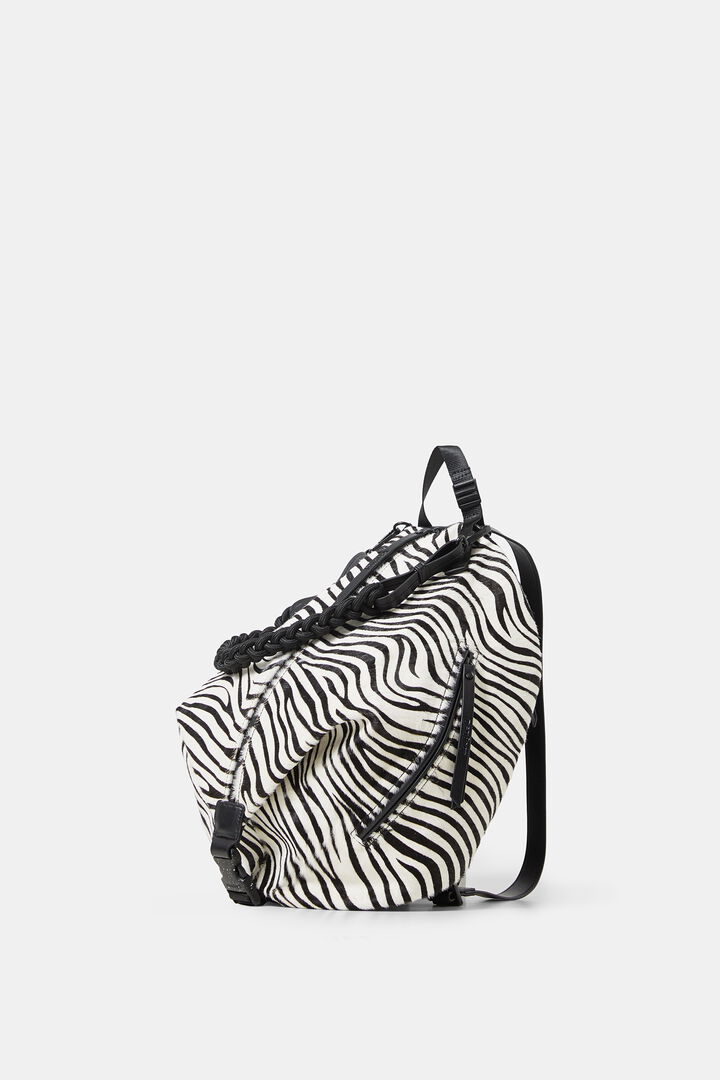 Zebra-print leather backpack | Desigual