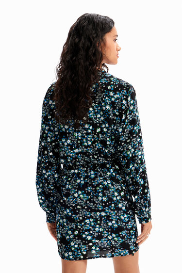 Vestit curt creuat flors | Desigual