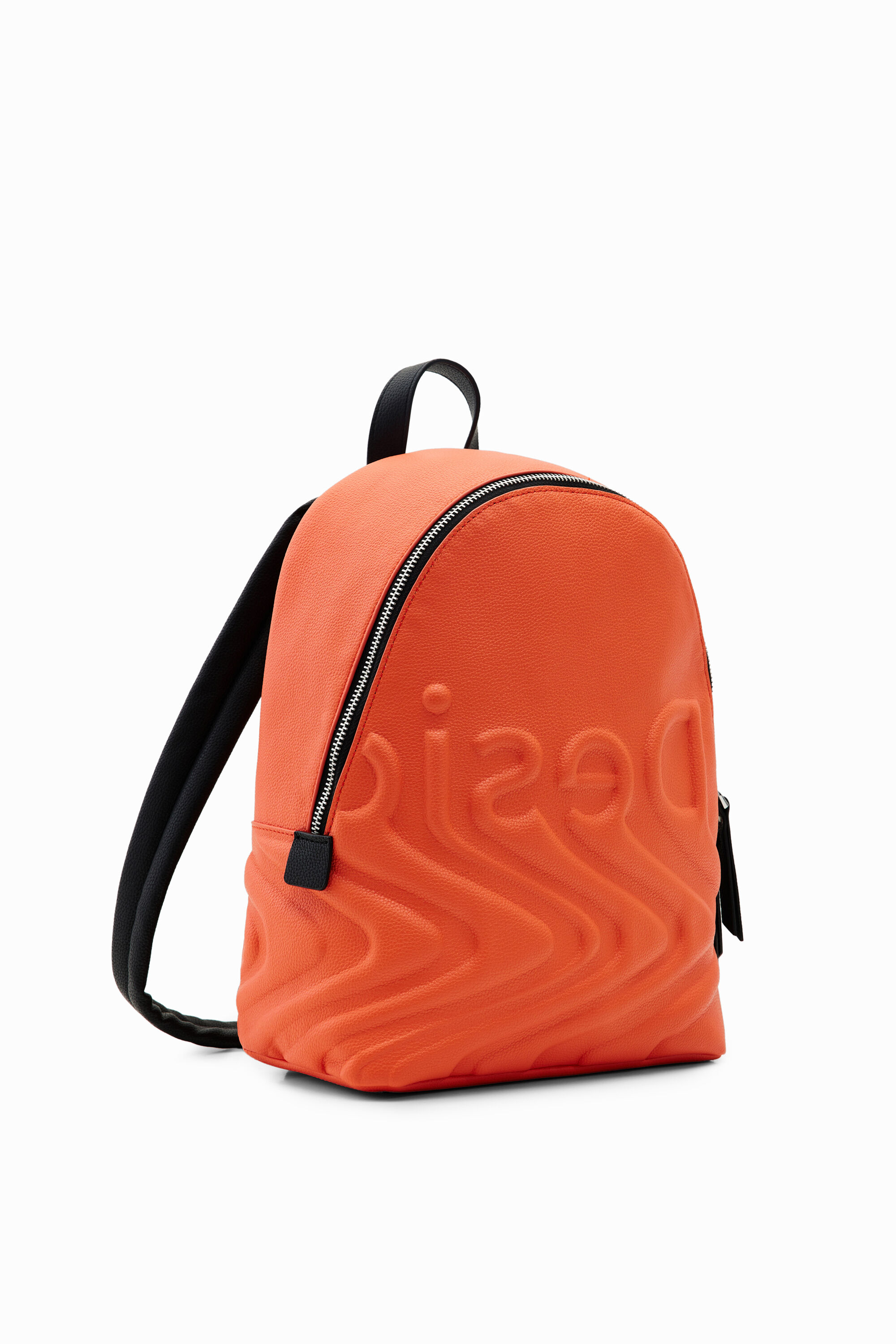 Desigual, Kleiner Rucksack Logo, Polyurethan, Orange, U