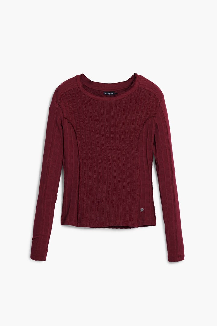 T-shirt en coton coutures | Desigual